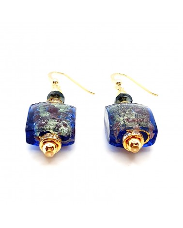 Boucles d'oreilles Lily en verre de Murano bijoux fantaisies artisans italiens Boucles d'oreilles Lily en verre de Murano bijoux fantaisies artisans italiens
