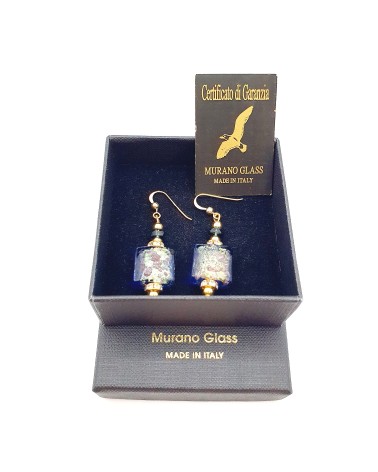 Boucles d'oreilles Lily en verre de Murano bijoux fantaisies artisans italiens Boucles d'oreilles Lily en verre de Murano bijoux fantaisies artisans italiens