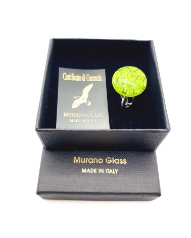 Bague ronde en verre de Murano bijoux made in Italie Bijoux Murano