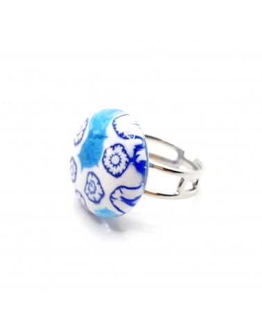 Bague ronde en verre de Murano bijoux made in Italie Bijoux Murano