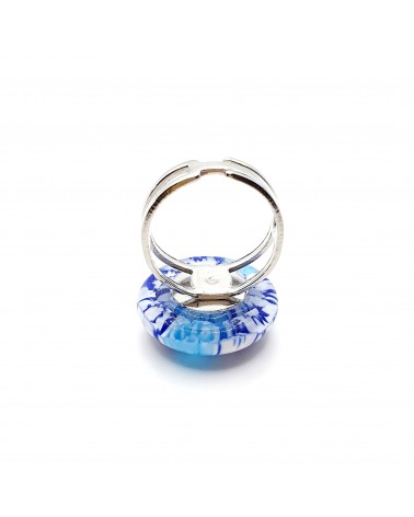 Bague ronde en verre de Murano bijoux made in Italie Bijoux Murano