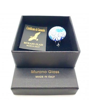 Bague ronde en verre de Murano bijoux made in Italie Bijoux Murano