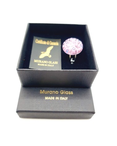 Bague ronde en verre de Murano bijoux made in Italie Bijoux Murano