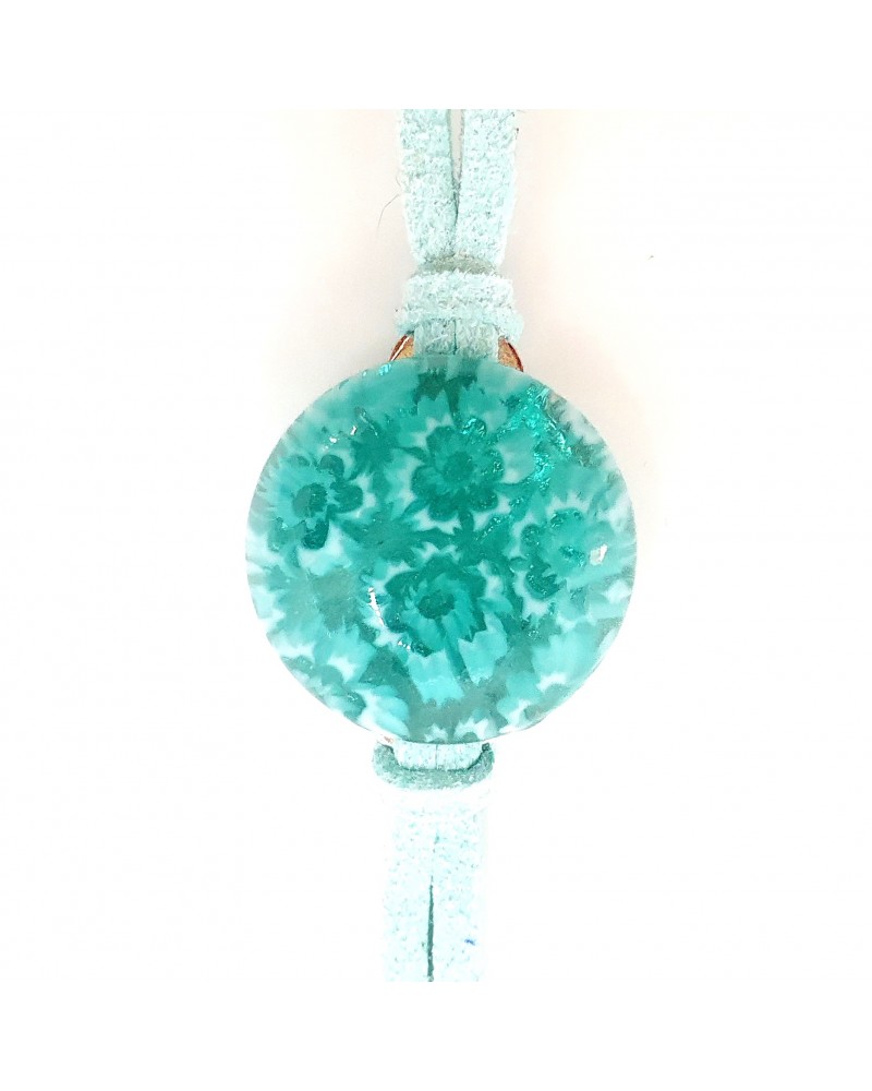 Bracelet en cuir et verre de Murano  bijoux fantaisies bijoux Murano