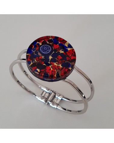 Bracelet vintage en verre de Murano multicolore bijoux fantaisies