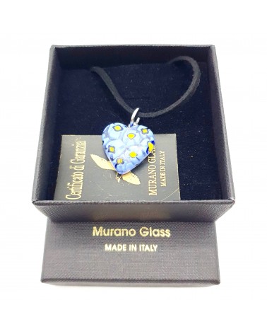 Pendentif Murano Cœur murrine bijoux  fait à la main made in Italie