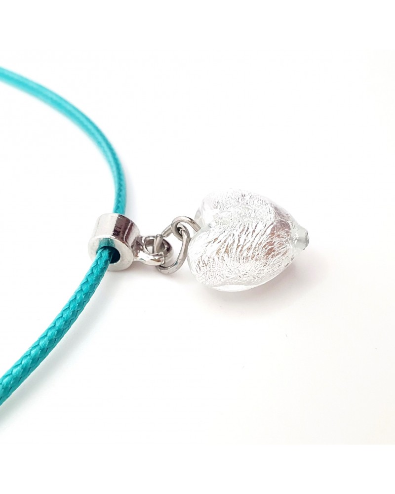 Pendentif En Verre De Murano Fait Main Millefiori Sur Feuille