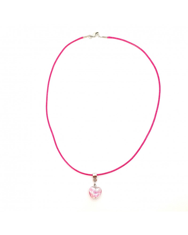 Pendentif Cœur Millefiori En Verre De Murano - Pièce Unique - Chaîne 15 Mm - Neuf Avec étiquettes - Cadeau Amour