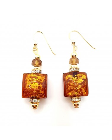 Boucles d'oreilles Lily en verre de Murano bijoux fantaisies artisans italiens