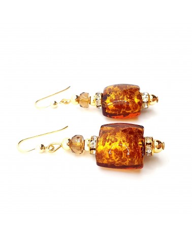 Boucles d'oreilles Lily en verre de Murano bijoux fantaisies artisans italiens