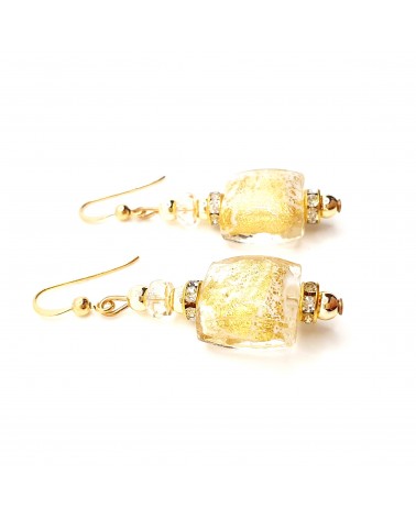 Boucles d'oreilles Lily en verre de Murano bijoux fantaisies artisans italiens Boucles d'oreilles Lily en verre de Murano bijoux fantaisies artisans italiens