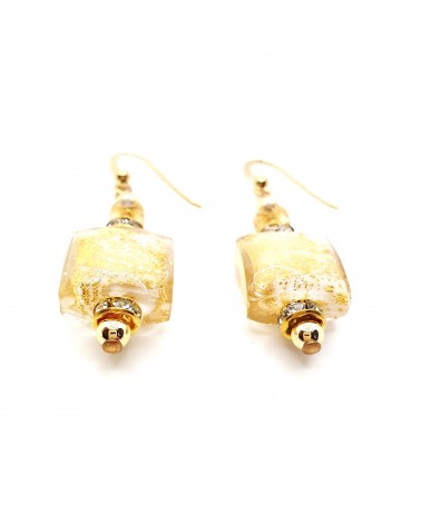 Boucles d'oreilles Lily en verre de Murano bijoux fantaisies artisans italiens Boucles d'oreilles Lily en verre de Murano bijoux fantaisies artisans italiens