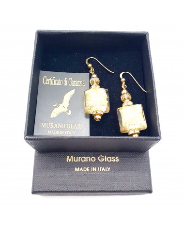 Boucles d'oreilles Lily en verre de Murano bijoux fantaisies artisans italiens Boucles d'oreilles Lily en verre de Murano bijoux fantaisies artisans italiens