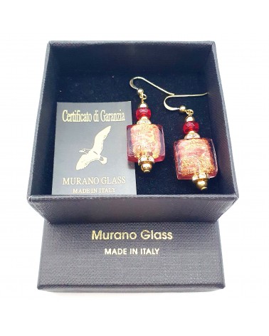 Boucles d'oreilles Lily en verre de Murano bijoux fantaisies artisans italiens Boucles d'oreilles Lily en verre de Murano bijoux fantaisies artisans italiens