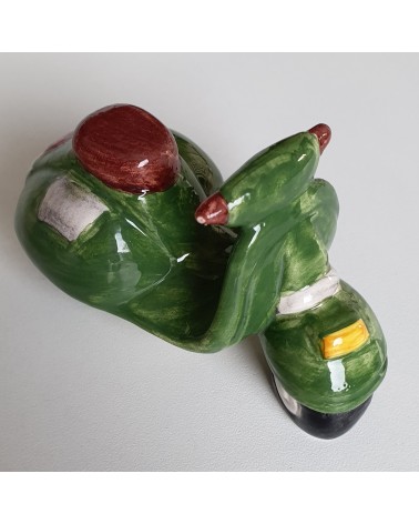 Vespa en céramique de Lodi artisan italien vert objets fait à la main