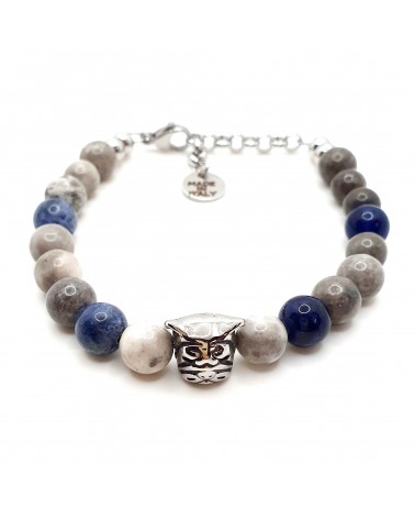 Bracelet Pierres Tête de chien bijoux fantaisies made in Italie