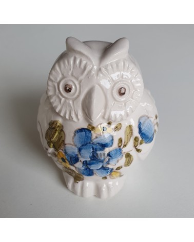 Chouette hibou en céramique de Lodi artisan italien objet décoration