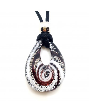 Pendentif vortex en verre de Murano bijoux fantaisie made in Italie