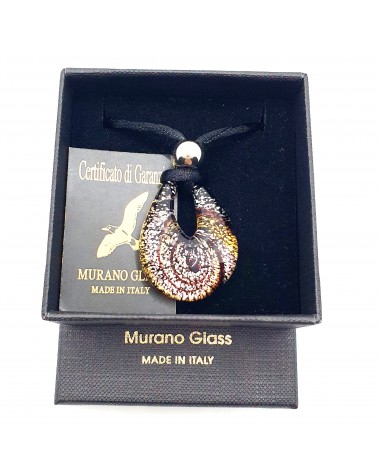 Petit pendentif goutte en verre de Murano made in Italie