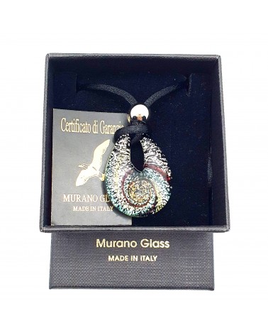 Petit pendentif goutte en verre de Murano made in Italie