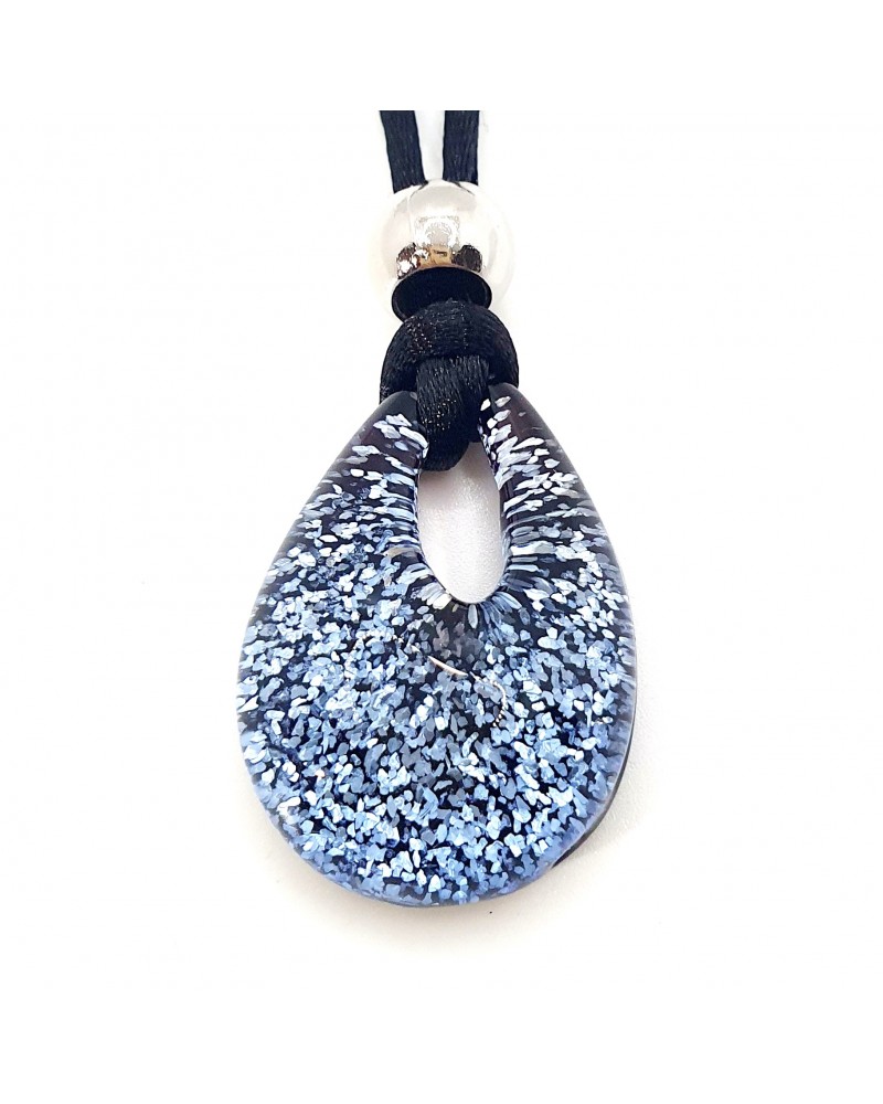 Pendentif Murano Goutte Bleue bijoux fantaisies