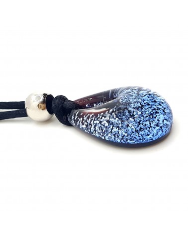 Pendentif Murano Goutte Bleue bijoux fantaisies