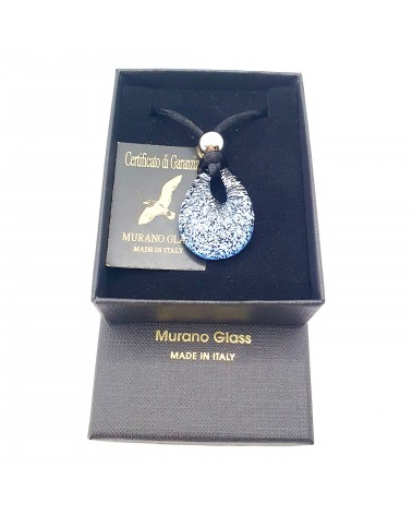 Pendentif Murano Goutte Bleue bijoux fantaisies