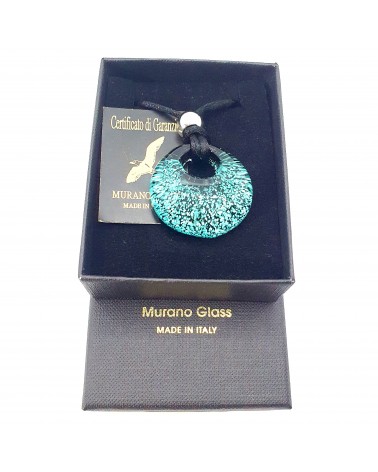 Pendentif Murano Lune Azur bijoux fantaisies made in Italie