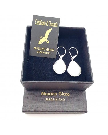 Boucles d'oreilles en verre de Murano  artisans italiens fait à la main