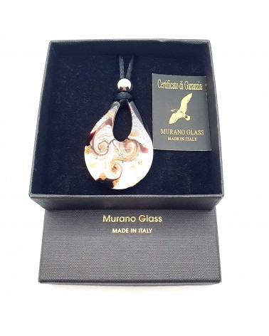 pendentif goutte verre Murano bijoux made in Italie