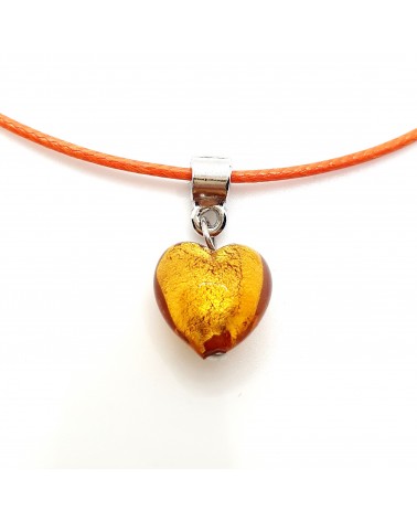 Petit pendentif coeur en verre de Murano bijoux fantaisies verre de Murano