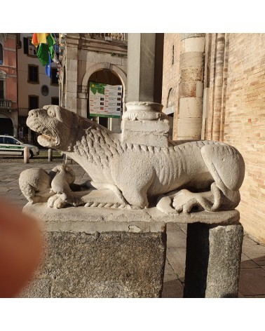 Lion en céramique de Lodi artisan italien objet décoration