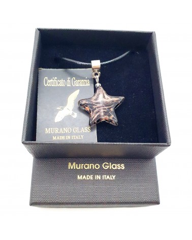 Pendentif étoile en verre de Murano bijoux fantaisies verre de Murano